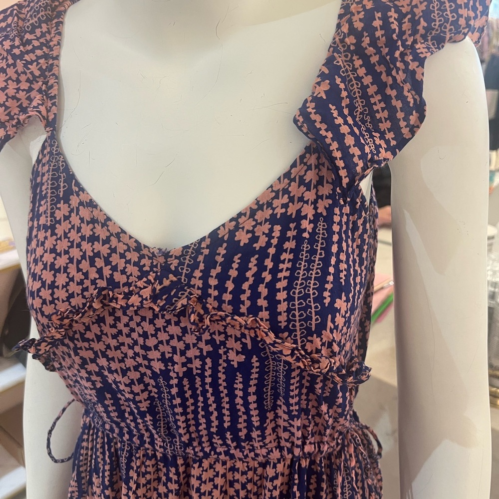 Blue & pink maxi dress by Bajanan